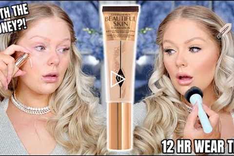 I TRIED THE NEW VIRAL CHARLOTTE TILBURY BEAUTIFUL SKIN FOUNDATION...*12 hr wear test* | KELLY STRACK