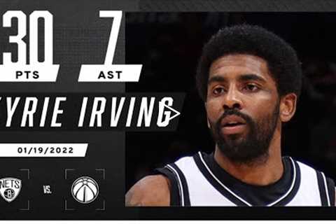 Kyrie Irving rings up 30 PTS & 7 AST as Nets narrowly edge past Wizards 🔥