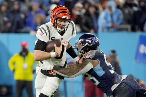 Bengals overcome sacks and seeding to shock No. 1 Titans on the final play.