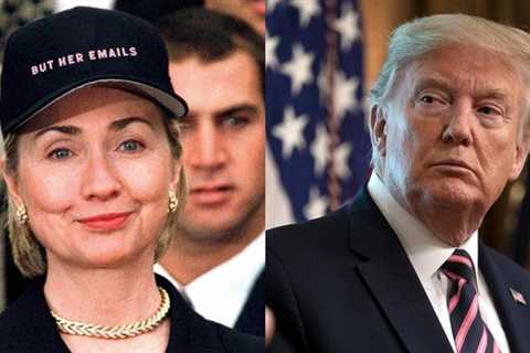 Hillary Clinton trolls Trump with “But Her Emails” hats after flushed documents are reported