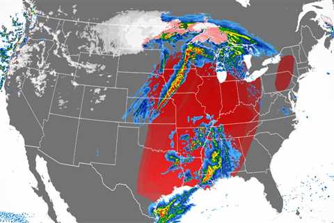 Storm dumps snow closing highway for 500 miles, triggering tornado alerts and watches in several..