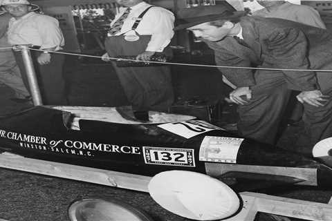 Actor Jimmy Stewart had a great time at the Soap Box Derby in Akron