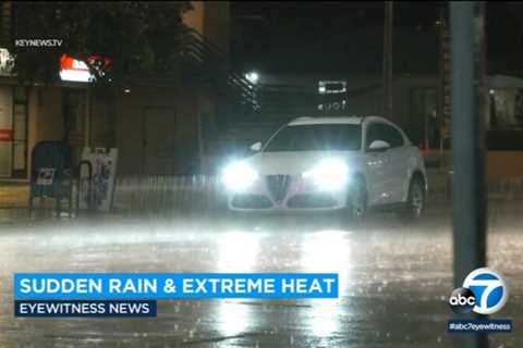 Parts of San Fernando Valley see rain, lightning amid heat wave