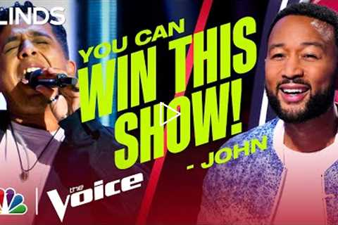 Powerhouse Omar Jose Cardona Belts Out Journey's Separate Ways | The Voice Blind Auditions 2022