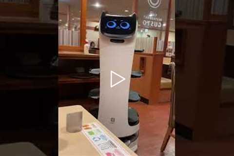 Robot Server Delivers Food to Table at Tech-savvy Restaurant in Tokyo