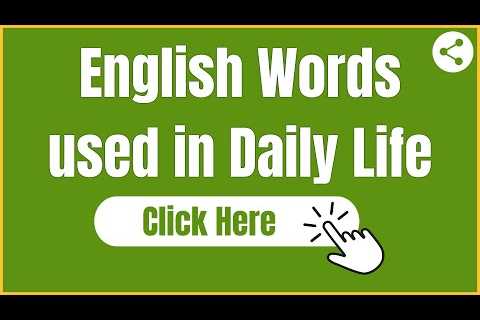 English Words used in Daily Life | Improve Pronunciation | English Vocabulary with Pronunciation ✔