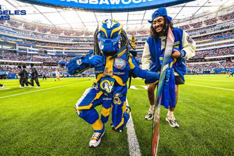 Gus Obregon, “Galactic superhero of the Los Angeles Rams,” is Rams’ 2022 Captain Morgan Fan of the..