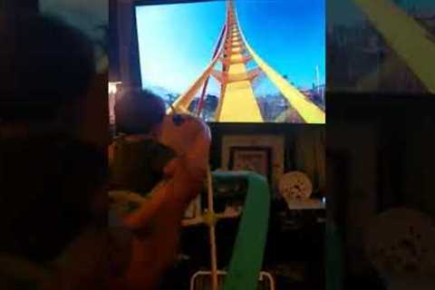 Dad simulates rollercoaster ride for baby daughter