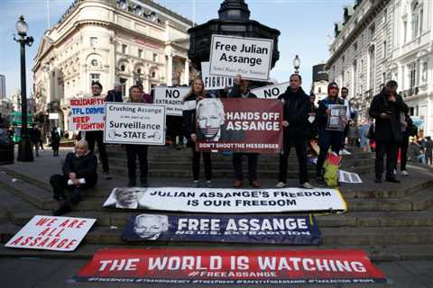 Assange supporters rally outside U.K. embassy in NYC