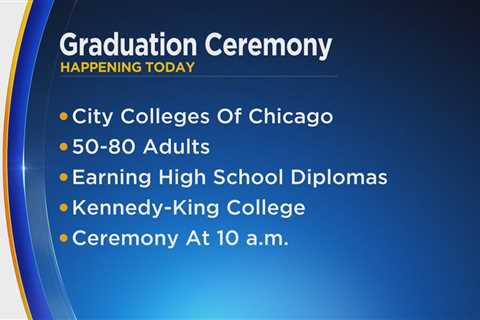 Dozens of adults receiving their high school diplomas