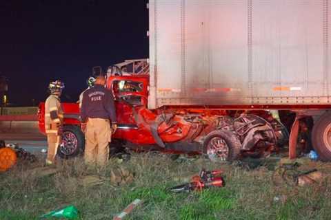 Houston traffic: Man hospitalized after crashing into big rig