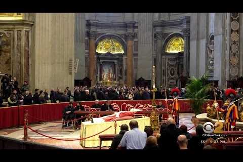 Pope Benedict XVI lies in state at Vatican