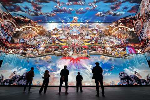 Take a look at the dazzling artwork being shown on a huge 'digital canvas' in London