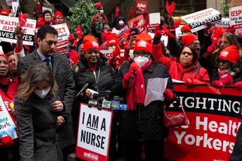 Public Hospital Nurses Rally for Union Deal To Match Private Peers