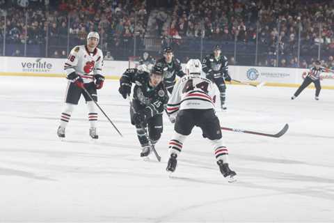 Rockford IceHogs |  Hog’s Pick Up Point in Tight Road Loss to Wolves