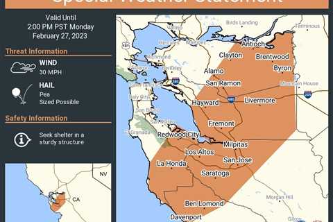 Bay Area storm updates: High wind, hail warnings issued