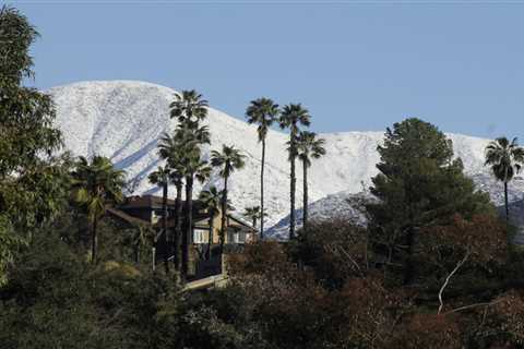 Snow, graupel fall on LA and Disneyland during California storm