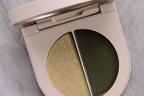 Rose Inc Satin Olive/Khaki Shimmer Satin & Shimmer Duet Eyeshadow Review & Swatches