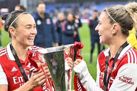 Arsenal’s Matildas duo Steph Catley and Caitlin Foord defeat Sam Kerr’s Chelsea in Girls’s League..