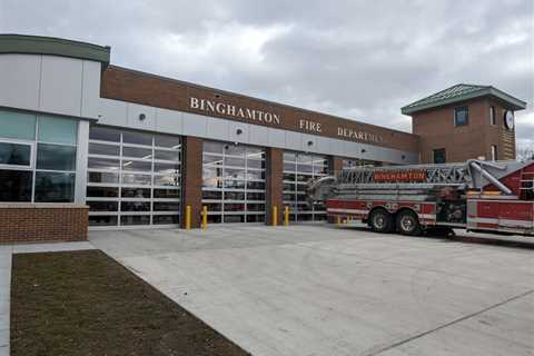 Grand opening of Binghamton Fireplace Dept. on Courtroom St.