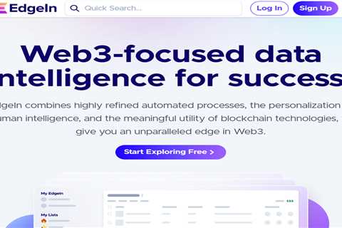 EdgeIn Launches Uber-Inexpensive Web3 Knowledge Platform With A Shared Income Mannequin