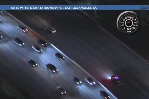 Grand theft auto suspect leads CHP in pursuit out of Riverside