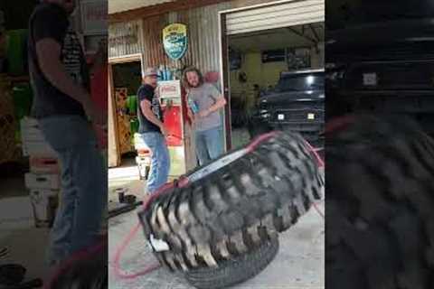 Seating a colossal tire 😱