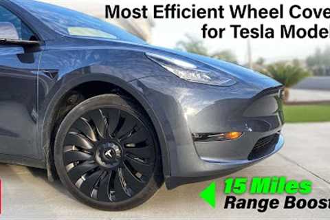 The Most Efficient Aero Wheel Covers for 2023 Tesla Model Y / 15 Miles Range Boost! #tesla