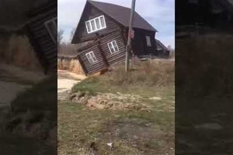 Coastal erosion sees house collapse into river