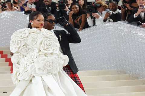 Rihanna Arrives Fashionably Late to the 2023 Met Gala