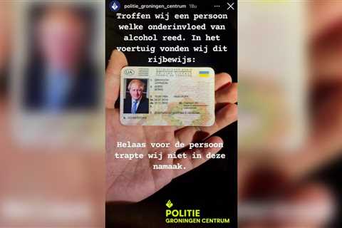 Dutch Police Arrest Man With Fake ‘Boris Johnson’ Licence After Drink-Driving Incident