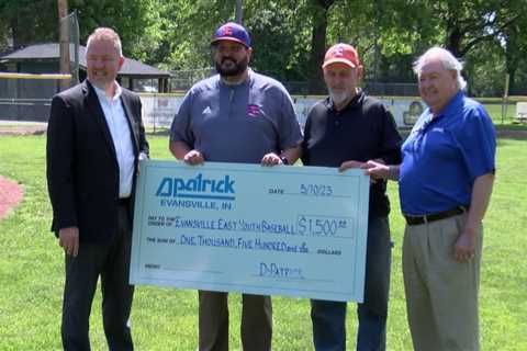 D-Patrick, Inc. Presents Evansville East Youth Baseball with a $1,500 Check |  Indiana