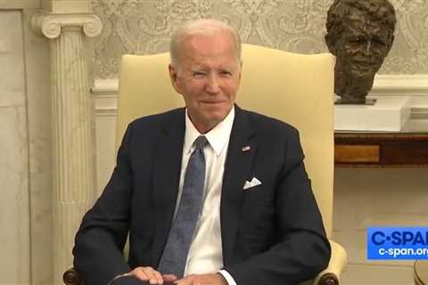 Joe Biden Smirks, Refuses to Answer Questions After His Justice Department Arrests Trump (VIDEO)