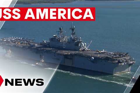 American Navy Ship USS America Arrives In Brisbane