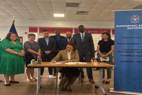 In Suttons Bay, Whitmer signs historic $24B education budget ⋆