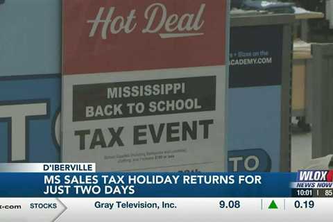 Mississippi sales tax holiday returns for two days