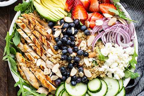 Berry Chicken Quinoa Salad with Strawberry-Balsamic Vinaigrette