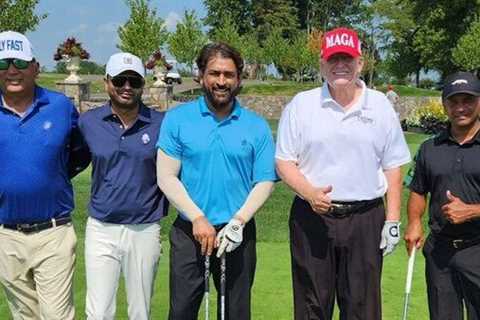 Did Dhoni play golf with Donald Trump?  The internet has these funny reactions