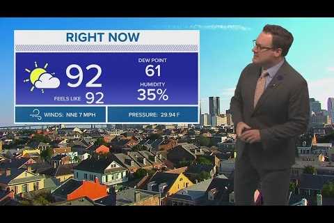 Weather: Mostly dry with a few spotty rain chances