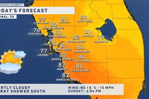 Drier, warm Tuesday weather for Southwest Florida