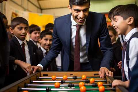 Rishi Sunak Shows Off His Table Football Skills at Boys and Girls Club