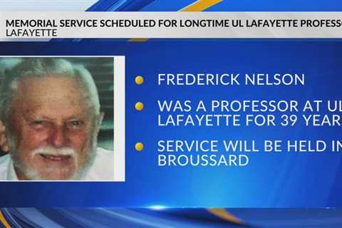 Memorial service scheduled for longtime UL professor Frederick Nelson