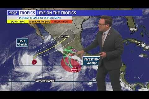 Saturday night tropical update: Watching Lidia and Invest 99