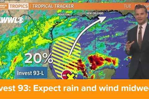 Tuesday morning tropical update: Invest 93: Expect a rainy and windy Wednesday