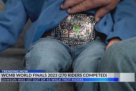 5 year-old Dawson Leblanc is Youth Bull Rider, WCMB 2023 Walk Trot Champion