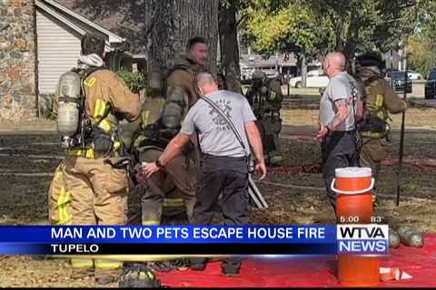 Homeowners escaped fire Monday afternoon in Tupelo