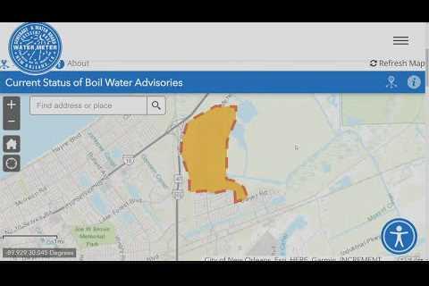 Boil water advisory for parts of New Orleans East