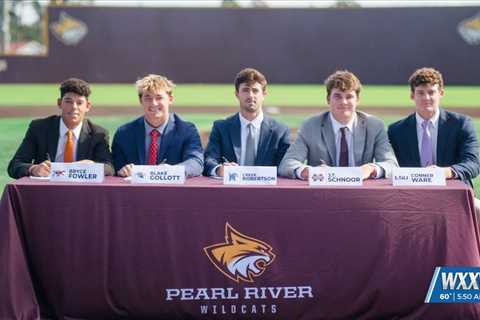 Five members of the Pearl River Community College baseball team signed to play at the next level