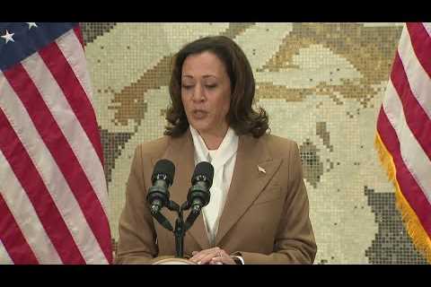 Vice President Kamala Harris speaks about Israel-Hamas conflict in Dubai