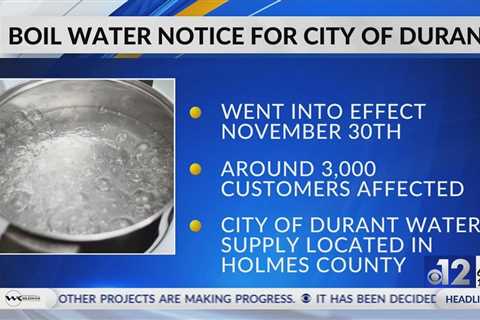 Boil water notice issued for City of Durant